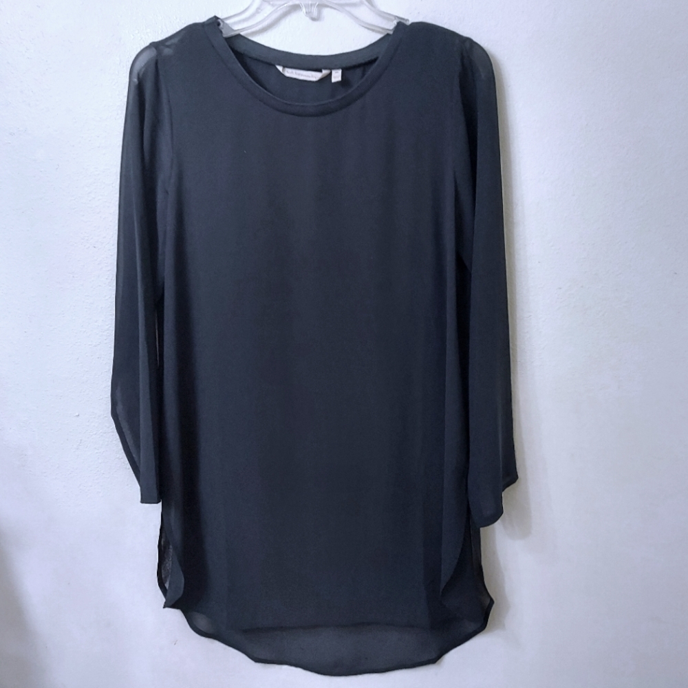 Soft Surroundings Relaxed Elegance Tunic Black Size PS